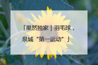 果然独家｜羽毛球，泉城“第一运动”