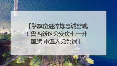 擎旗奋进淬炼忠诚警魂！鲁西新区公安庆七一升国旗 重温入党誓词