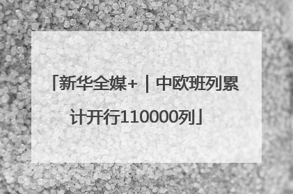 新华全媒+｜中欧班列累计开行110000列