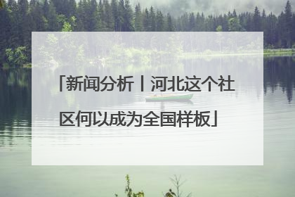新闻分析丨河北这个社区何以成为全国样板