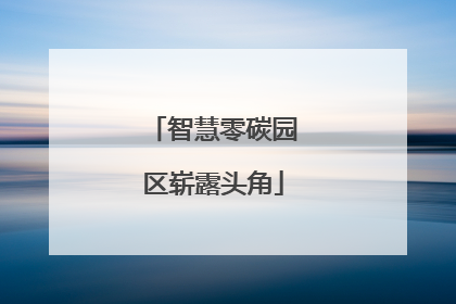 智慧零碳园区崭露头角