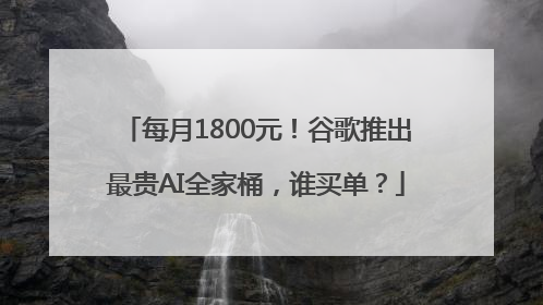 每月1800元！谷歌推出最贵AI全家桶，谁买单？