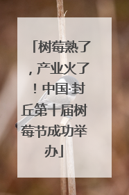 树莓熟了，产业火了！中国·封丘第十届树莓节成功举办