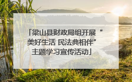 梁山县财政局组开展“美好生活 民法典相伴”主题学习宣传活动