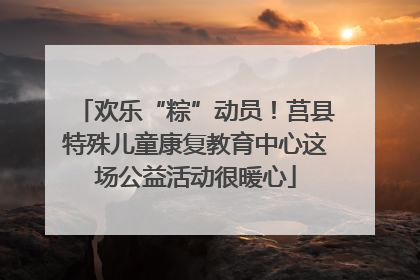 欢乐“粽”动员！莒县特殊儿童康复教育中心这场公益活动很暖心