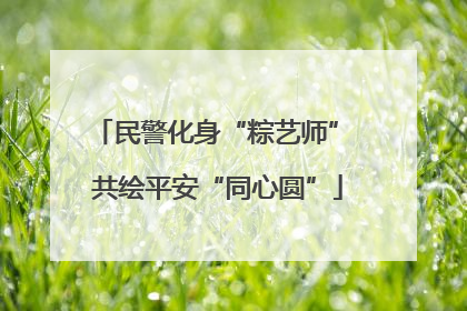 民警化身“粽艺师” 共绘平安“同心圆”
