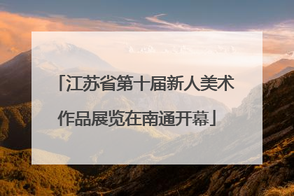 江苏省第十届新人美术作品展览在南通开幕