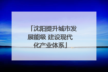 沈阳提升城市发展能级 建设现代化产业体系