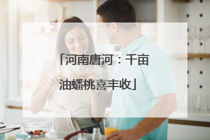 河南唐河：千亩油蟠桃喜丰收