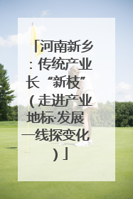 河南新乡：传统产业长“新枝”（走进产业地标·发展一线探变化）