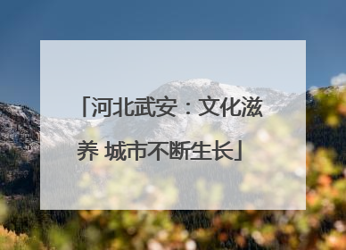 河北武安：文化滋养 城市不断生长