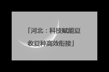 河北：科技赋能夏收夏种高效衔接