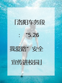 洛阳车务段：“5.26我爱路”安全宣传进校园
