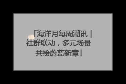 海洋月每周潮讯｜社群联动，多元场景共绘蔚蓝新章