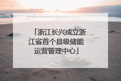 浙江长兴成立浙江省首个县级储能运营管理中心