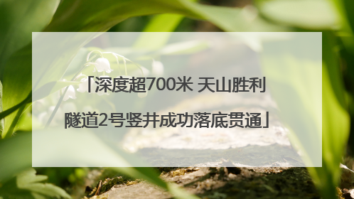 深度超700米 天山胜利隧道2号竖井成功落底贯通