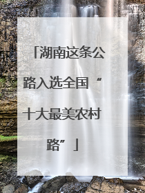 湖南这条公路入选全国“十大最美农村路”
