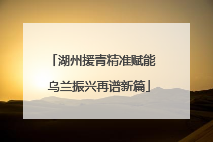 湖州援青精准赋能 乌兰振兴再谱新篇