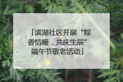 滨湖社区开展“粽香情暖，共庆生辰”端午节敬老活动