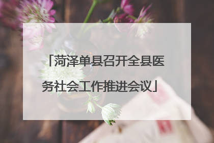 菏泽单县召开全县医务社会工作推进会议