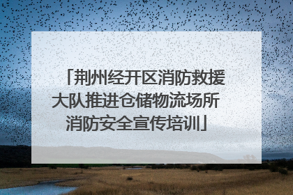 荆州经开区消防救援大队推进仓储物流场所消防安全宣传培训