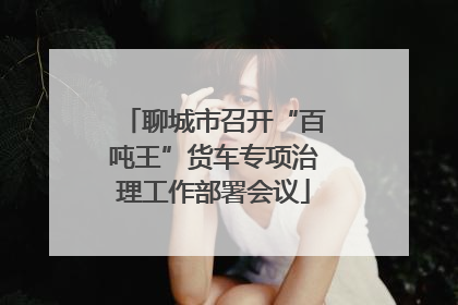 聊城市召开“百吨王”货车专项治理工作部署会议
