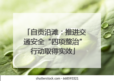 自贡沿滩：推进交通安全“四项整治”行动取得实效