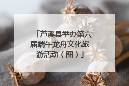 芦溪县举办第六届端午龙舟文化旅游活动（图）