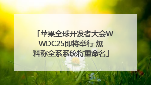 苹果全球开发者大会WWDC25即将举行 爆料称全系系统将重命名