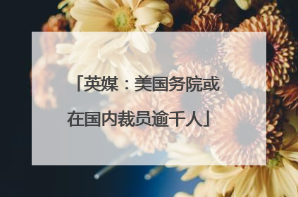 英媒：美国务院或在国内裁员逾千人