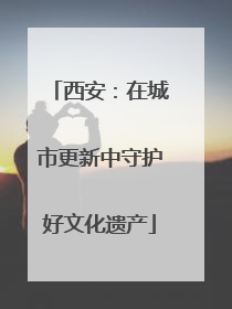 西安：在城市更新中守护好文化遗产