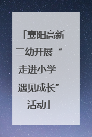 襄阳高新二幼开展“走进小学 遇见成长”活动