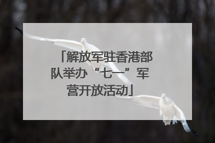 解放军驻香港部队举办“七一”军营开放活动