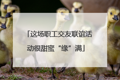 这场职工交友联谊活动很甜蜜“缘”满