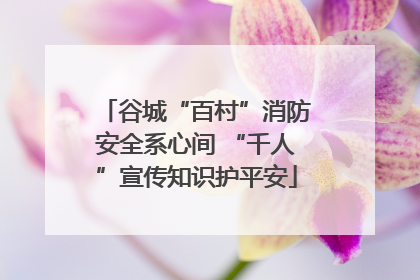 谷城“百村”消防安全系心间 “千人”宣传知识护平安