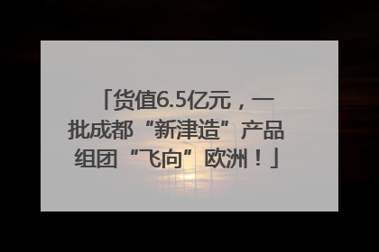 货值6.5亿元，一批成都“新津造”产品组团“飞向”欧洲！