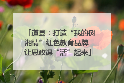 道县：打造“我的树湘情”红色教育品牌 让思政课“活”起来