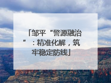邹平“警源融治”：精准化解，筑牢稳定防线