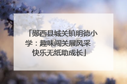 郧西县城关镇明德小学：趣味闯关展风采 快乐无纸助成长