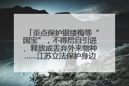 重点保护银缕梅等“国宝”，不得擅自引进、释放或丢弃外来物种……江苏立法保护身边的生物“朋友圈”