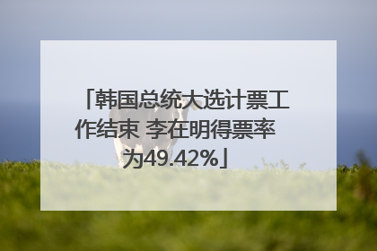 韩国总统大选计票工作结束 李在明得票率为49.42%