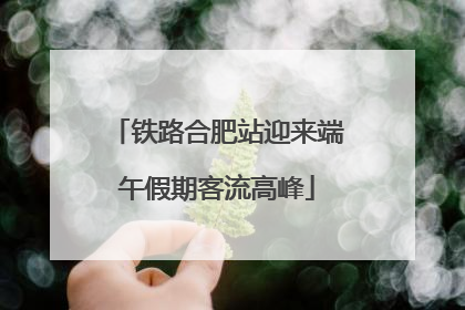 铁路合肥站迎来端午假期客流高峰