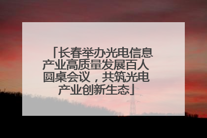 长春举办光电信息产业高质量发展百人圆桌会议，共筑光电产业创新生态
