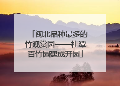 闽北品种最多的竹观赏园——杜潭百竹园建成开园