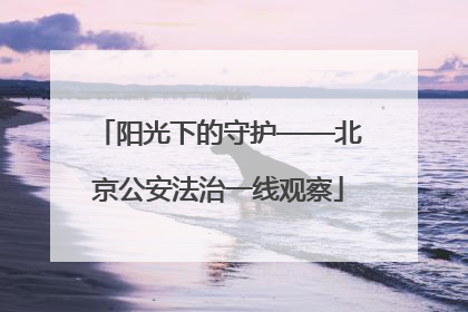 阳光下的守护——北京公安法治一线观察