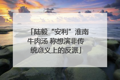陆毅“安利”淮南牛肉汤 称想演非传统意义上的反派