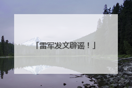 雷军发文辟谣！