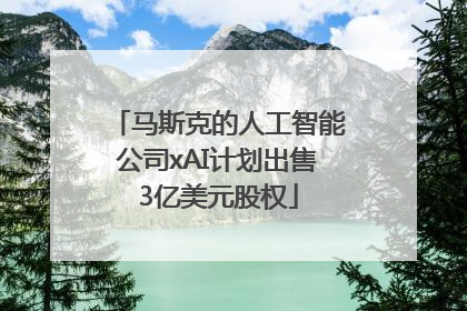 马斯克的人工智能公司xAI计划出售3亿美元股权