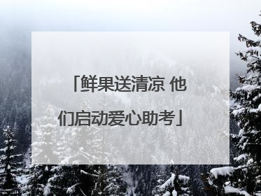 鲜果送清凉 他们启动爱心助考
