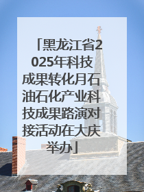 黑龙江省2025年科技成果转化月石油石化产业科技成果路演对接活动在大庆举办